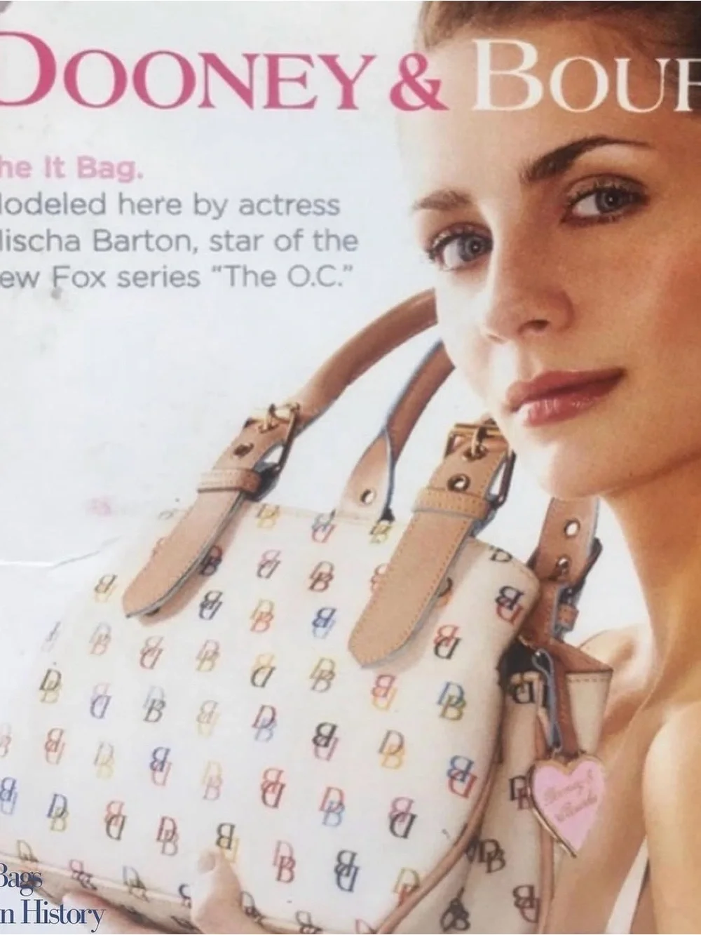 Vintage Dooney & Bourke Mischa Barton bag with Rainbow Logo